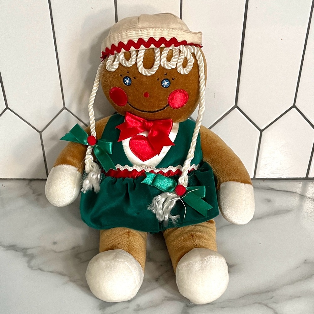 Vintage 1990 Target Gingerbread Girl Christmas Plush